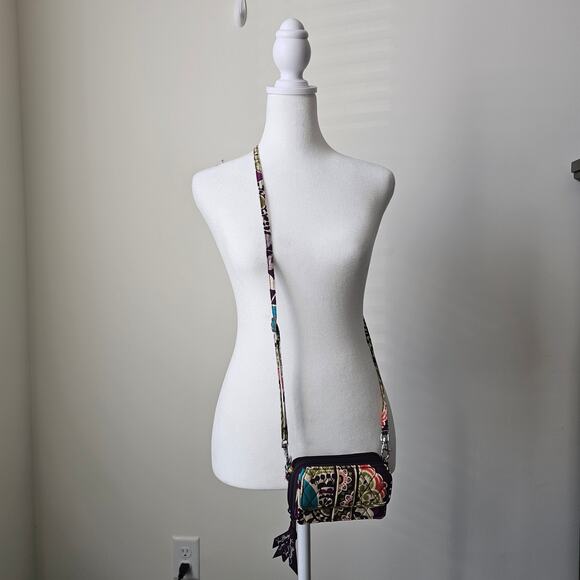 Vera Bradley Plum Crazy Wallet with Crossbody Strap - Picture 11 of 11